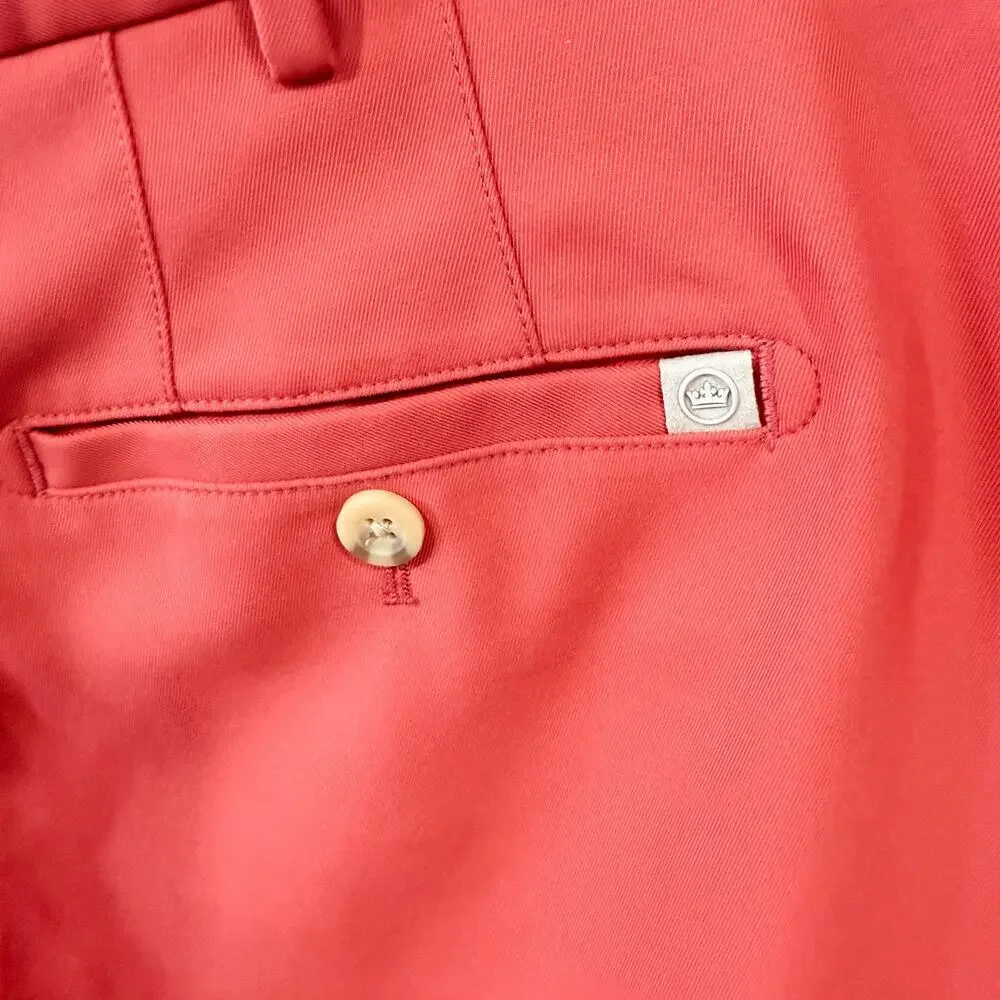 Peter Millar Crown Sport Salem Golf Shorts Coral 38 EUC Performance